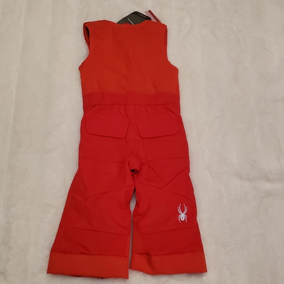 Spyder Mini Expedition Snow Pants boys Sz 2 neon orange winter - Picture 2 of 4